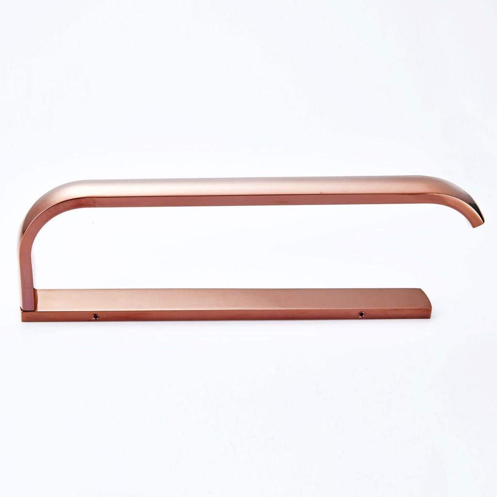 Premium Brass Single Towel Rail Holder - Bathroom Towel Rack with Hanging Ring for Spa, Hotel & Home Decor (Wall Mounted)