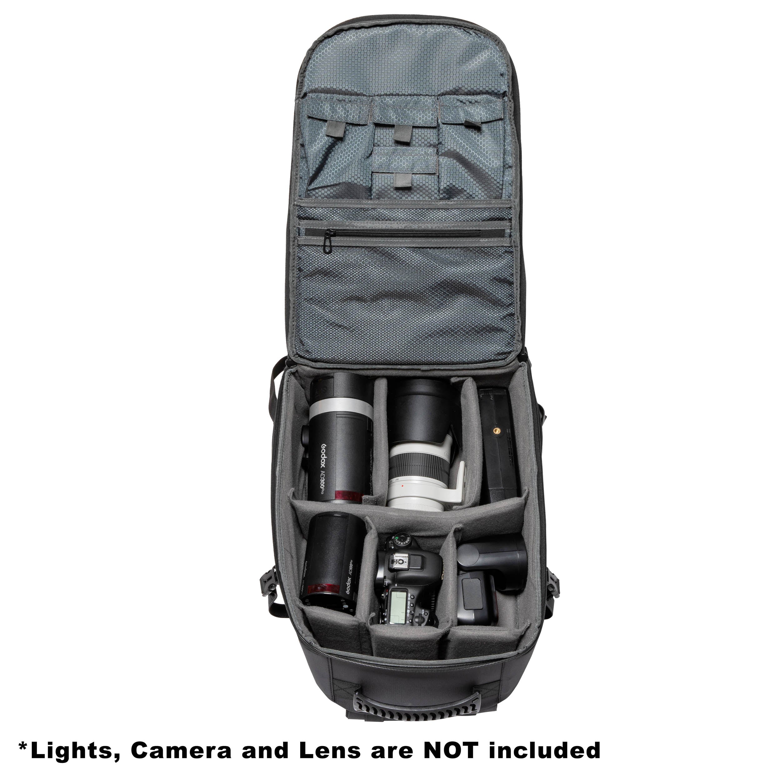 CB20 Portable Battery Strobe and Camera Backpack - Waterproof DSLR Bag with USB Charging Port for Photographers & Videographers - Perfect for Travel, Outdoor Shoots & Studio Sessions