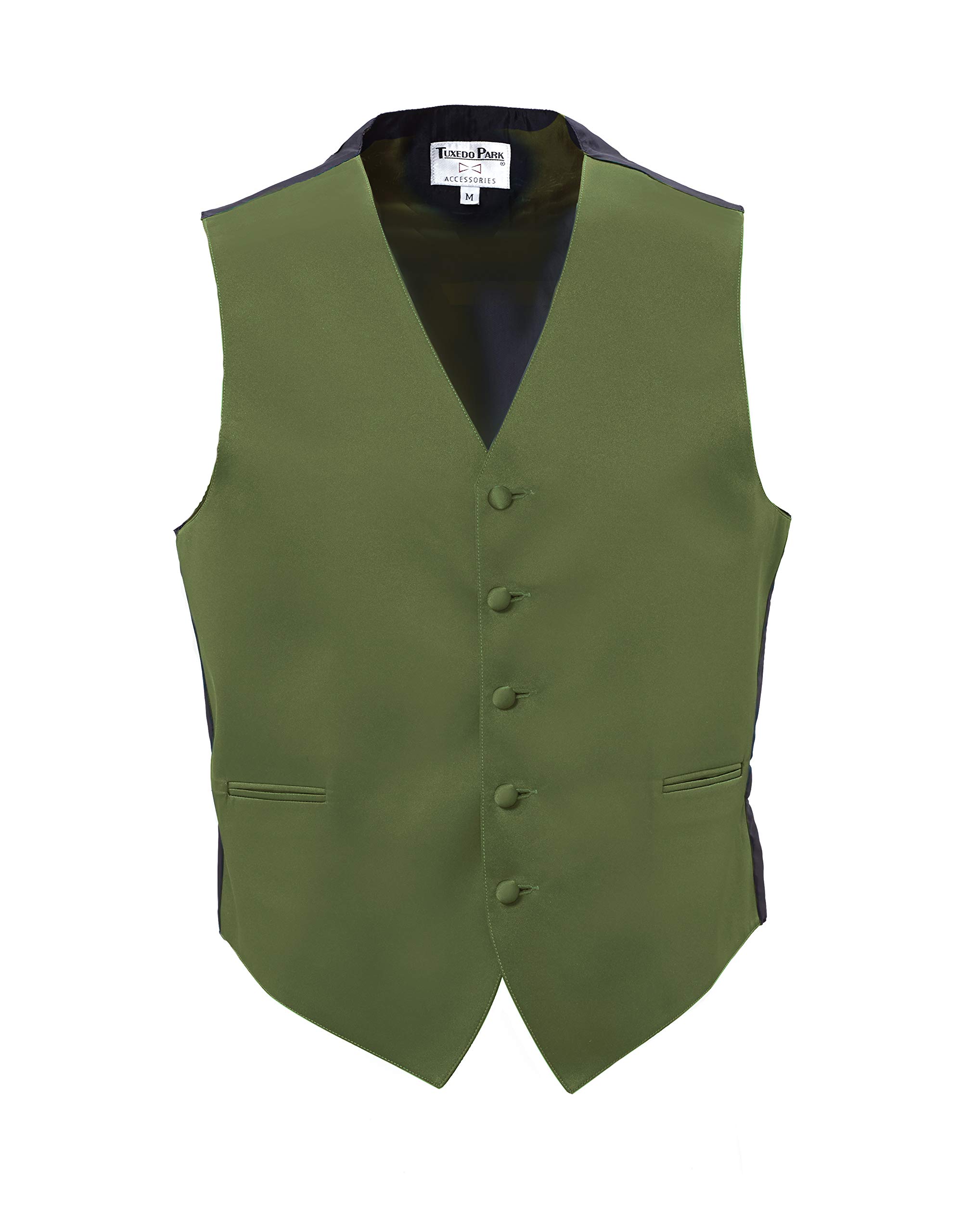 Elegant Tuxedo Park Color Satin Vest with Back for Men - Perfect for Weddings, Prom & Formal Events