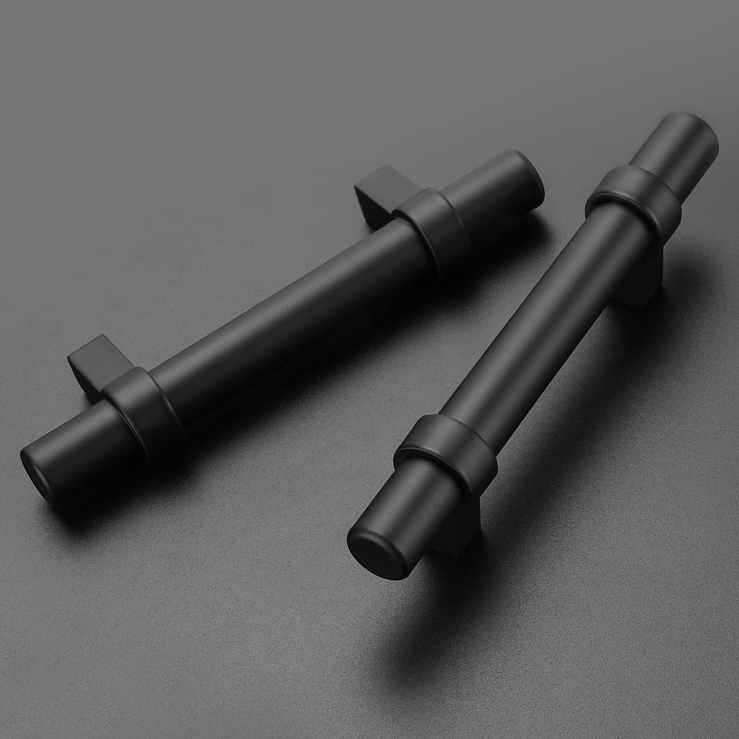Peaha 10 Pack Black Cabinet Pulls 3 Inch Hole Center - Matte Black Drawer Handles for Kitchen Cabinets, Dressers & Furniture (Modern Hardware for Home Renovation & DIY Projects)