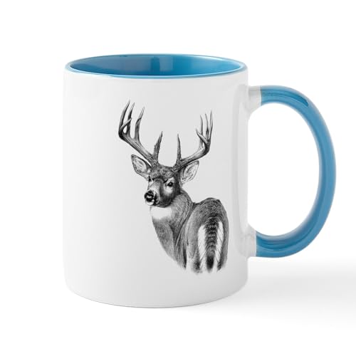 White/Blue Inside - Deer Mug