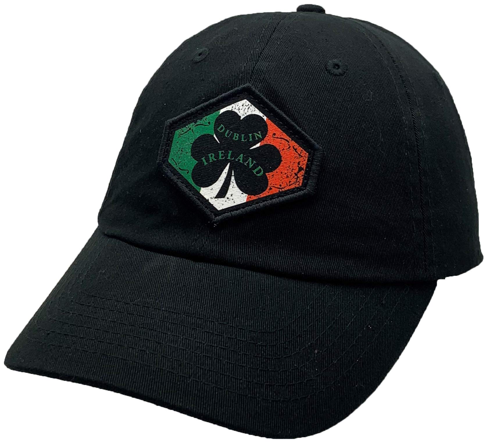 Dublin Ireland Flag Patch Slouch Hat with Buckle Back - Stylish & Adjustable for Outdoor, Travel, and Casual Wear