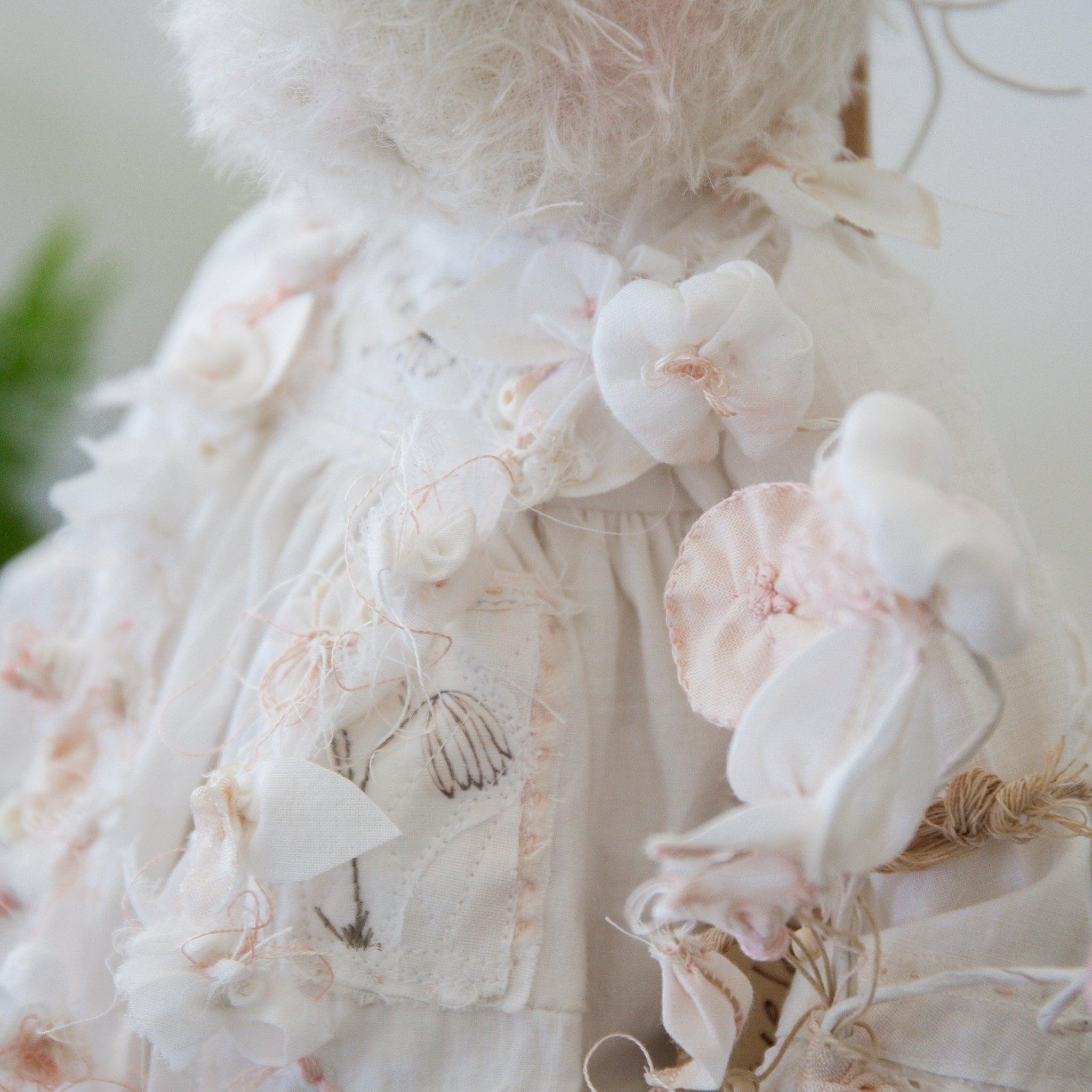 Hutch Studio Mohair Friends Peaceful Peace Lily Bunny - Soft Plush Toy for Kids, Nursery Decor, Gift for Baby Showers & Easter Celebrations