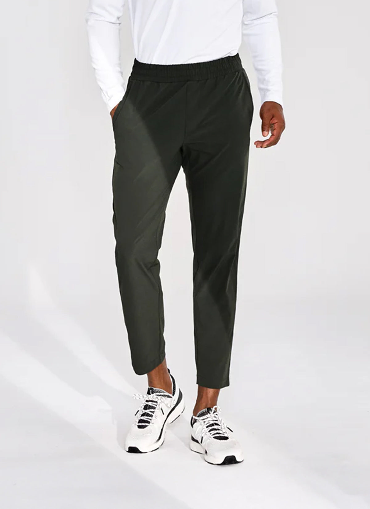Men's Stretchable Elastic Waist Jogger Pants - Comfortable Casual & Workout Pants for Running, Gym, Lounge & Travel
