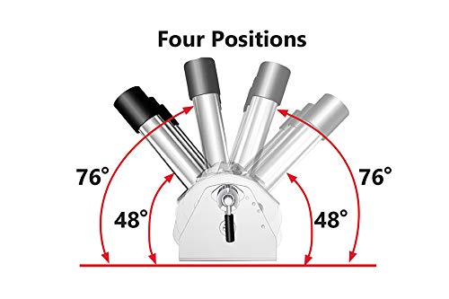 Boat Fishing Rod Holder Rack - Adjustable 4-Position Pivoting Rod Launcher for Saltwater & Freshwater Fishing | Perfect for Trolling, Casting & Storage on Deck