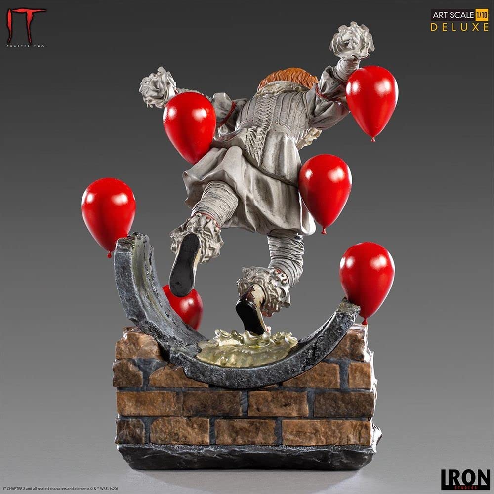 Pennywise Deluxe Statue - IT Movie Collectible - 1/10 Art Scale Figure for Horror Fans & Home Decor