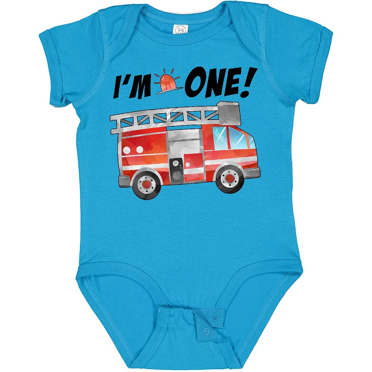 I'm 1 Fire Truck 1st Birthday Baby Bodysuit - Perfect Outfit for Boys Girls Birthday Party Photo Shoot