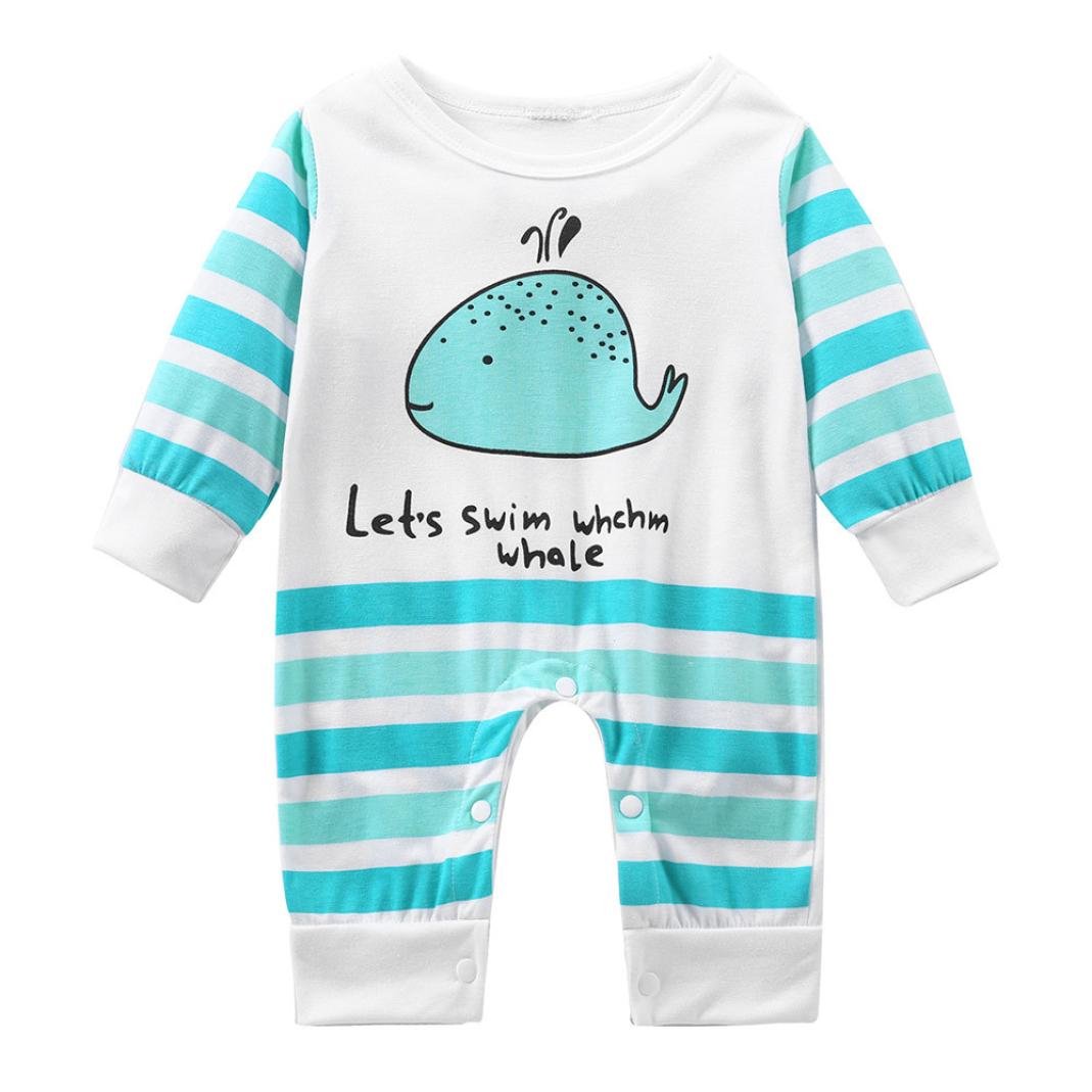 **Fineser Toddler Romper Jumpsuit - Cute Cartoon Animal Print Long Sleeve Cotton Outfit for Baby Girls & Boys - Perfect for Playdates, Daycare & Family Photos**
