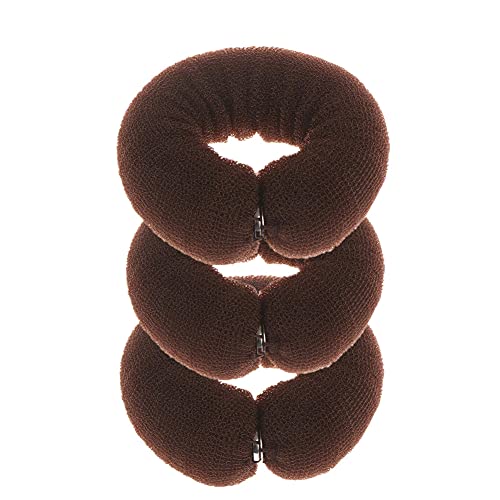 3-Piece Foam Hair Donut Bun Maker Set - Sponge Hair Ring & Twist Clip for Women & Girls - Perfect for Updos, Ponytails & Stylish Hairstyles at Home or Salon