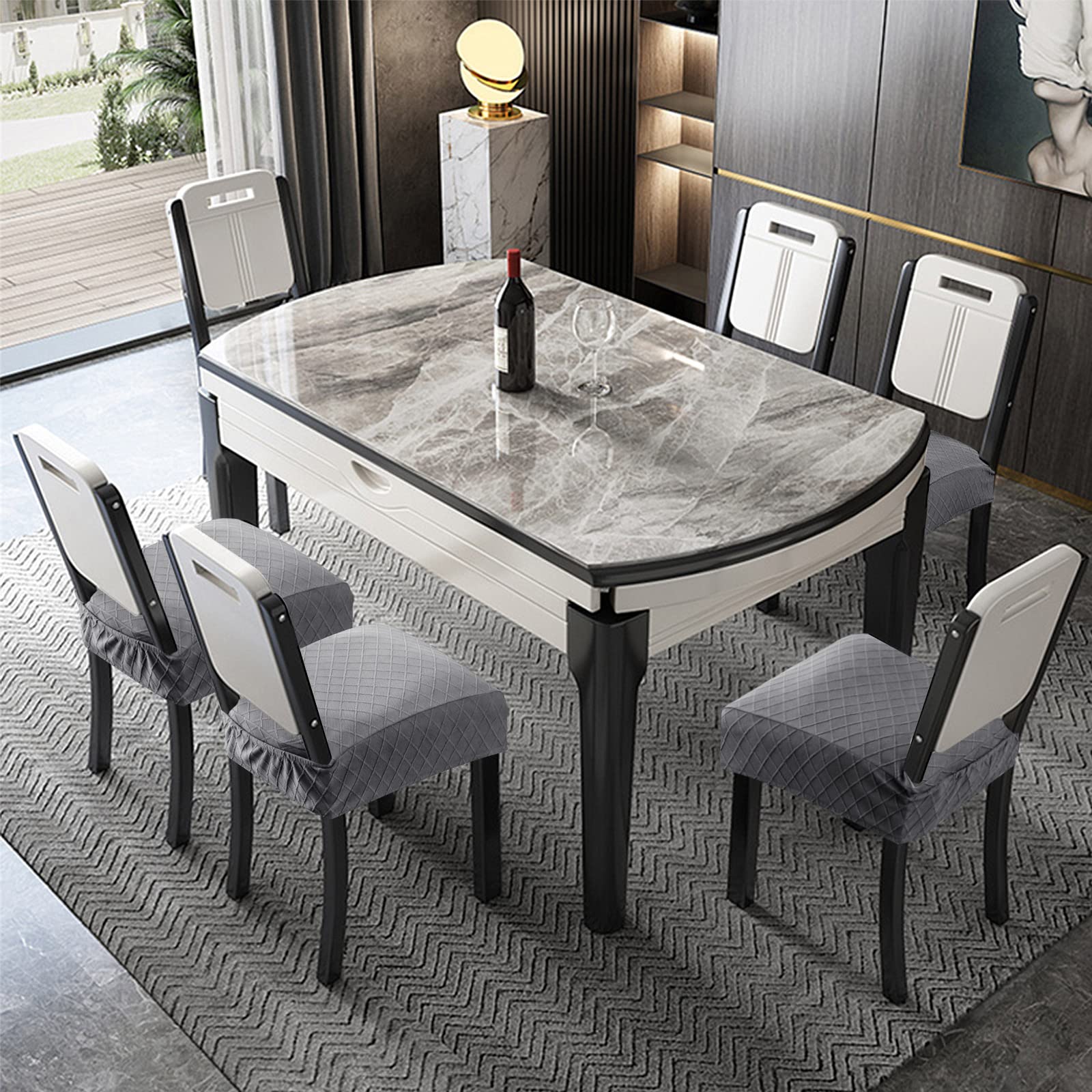 Waterproof Chair Covers for Dining Room - Durable Slipcovers for Kitchen & Dining Chairs - Spill & Stain Protection - Perfect for Family Meals, Parties & Everyday Use