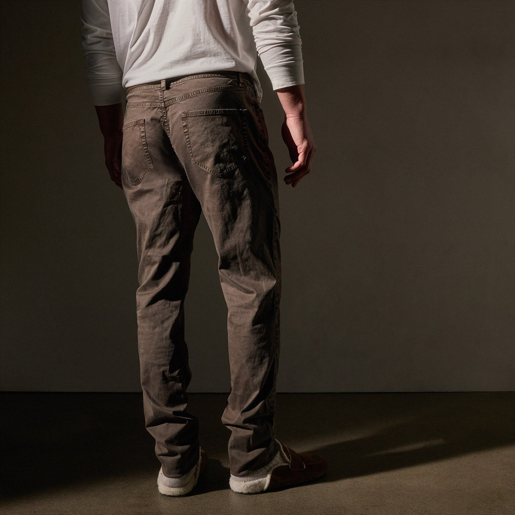 Premium Brushed Twill 5-Pocket Pants for Men - Comfortable Loam Pigment Casual Trousers | Ideal for Work, Travel & Everyday Wear