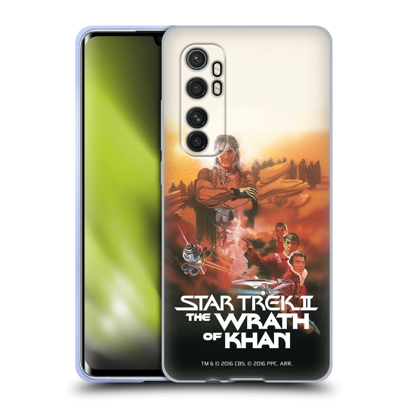 Head Case Designs Star Trek Wrath of Khan Movie Poster Soft Gel Case for Xiaomi Mi Note 10 Lite - Durable Protection with Sci-Fi Style for Fans & Collectors
