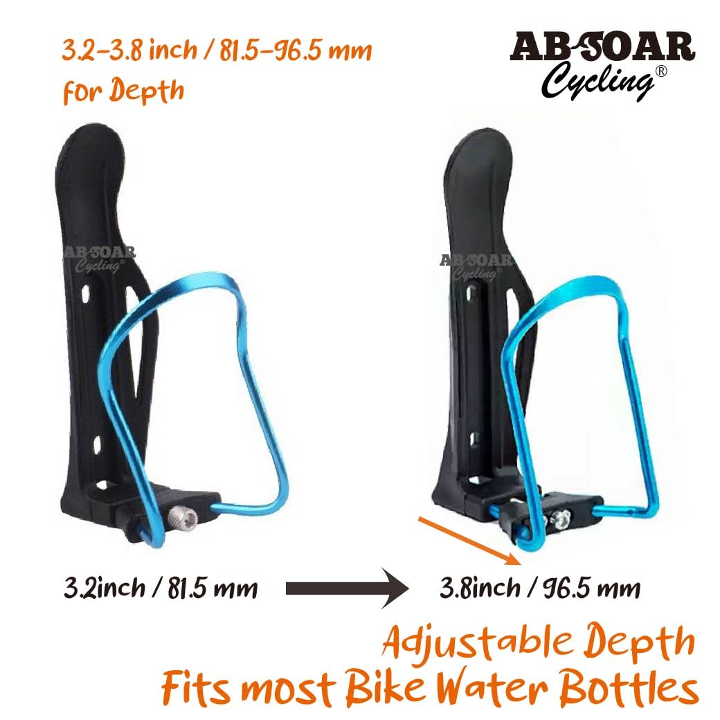 **Adjustable Water Bottle Holder for Road & Mountain Bikes - Secure Screw-On Design (2 Pack, Black) - Perfect for Cycling, Hiking & Outdoor Adventures**