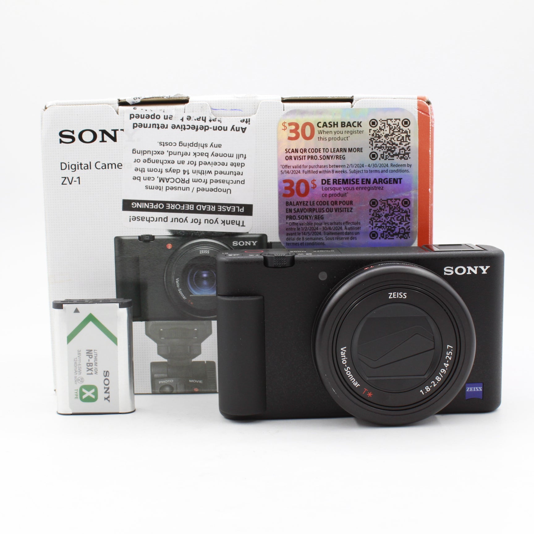 Open Box Fair - Sony ZV-1 Digital Camera (Black) | Vlogging & Content Creation Camera for YouTube, Travel & Everyday Use