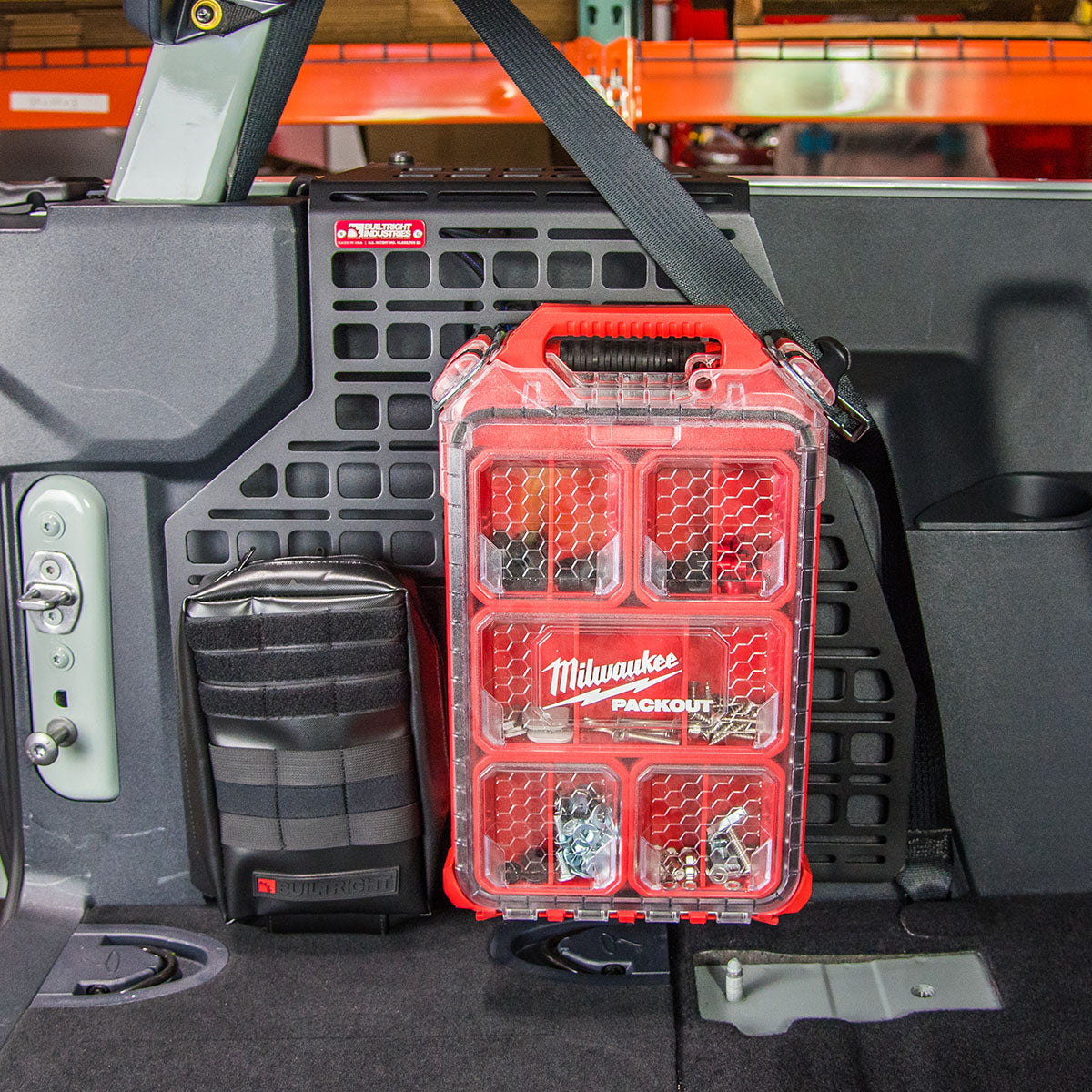 21-24 Ford Bronco 2 Door Builtright Industries MOLLE Compatible Cargo Panel - Driver Side | Heavy-Duty Storage Solution for Off-Road Gear & Tools | Perfect for Camping, Overlanding & Adventure Trips