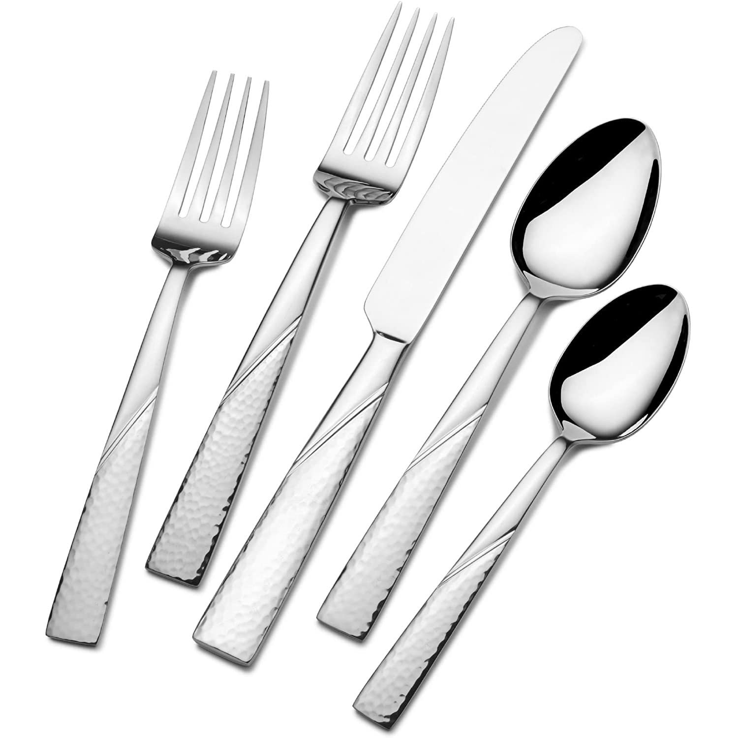 Mikasa Gourmet Basics Barletta 20-Piece Stainless Steel Flatware Set - Service for 4 - Elegant Dinnerware for Fine Dining, Wedding Gifts & Formal Occasions