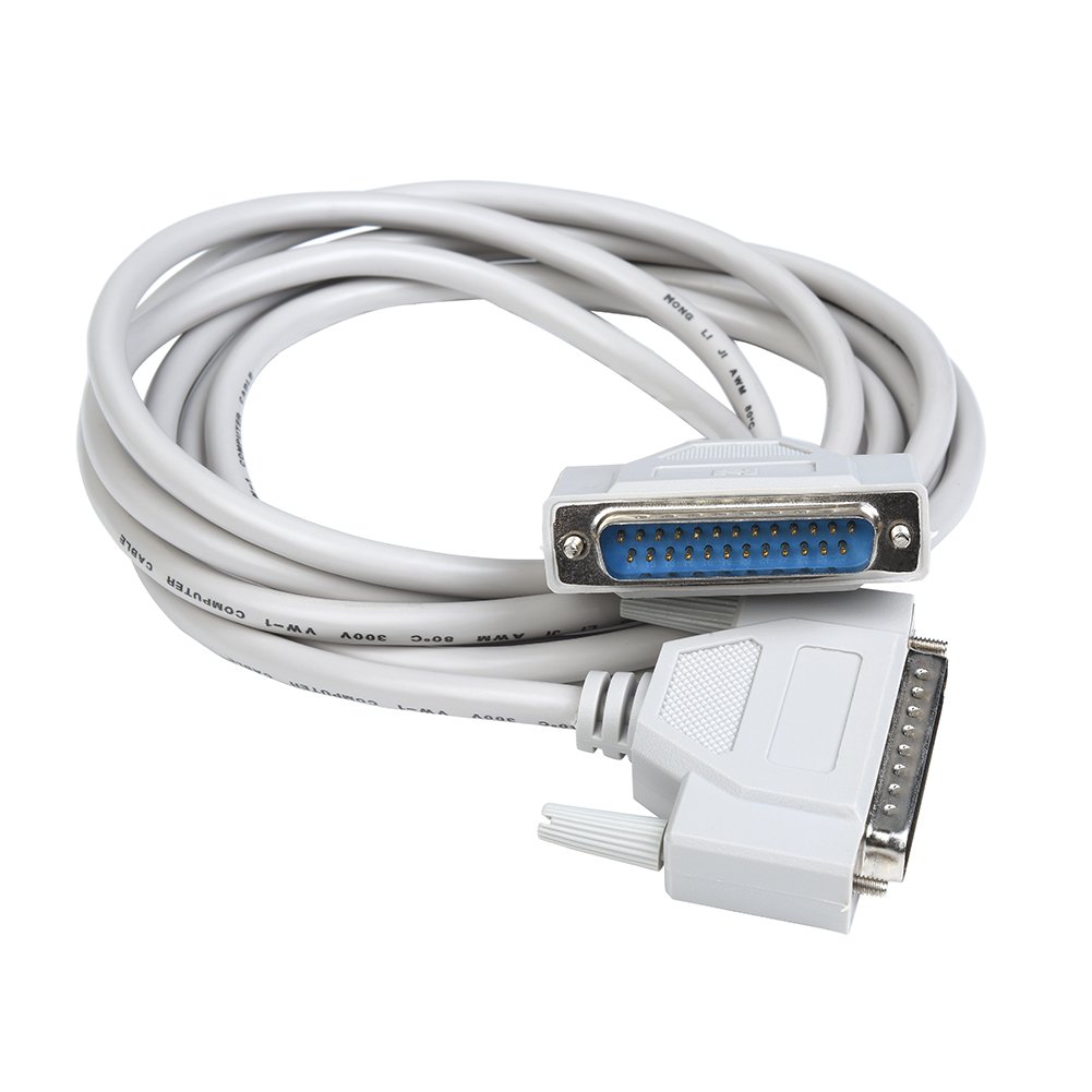 WESAPPINC 14.8ft DB25 Male to Male Serial Parallel Printer Extension Cable - 25 Pin 4.5M (8.9ft/2.7M) for Dot Matrix Printers, CNC Machines & Industrial Equipment Connectivity