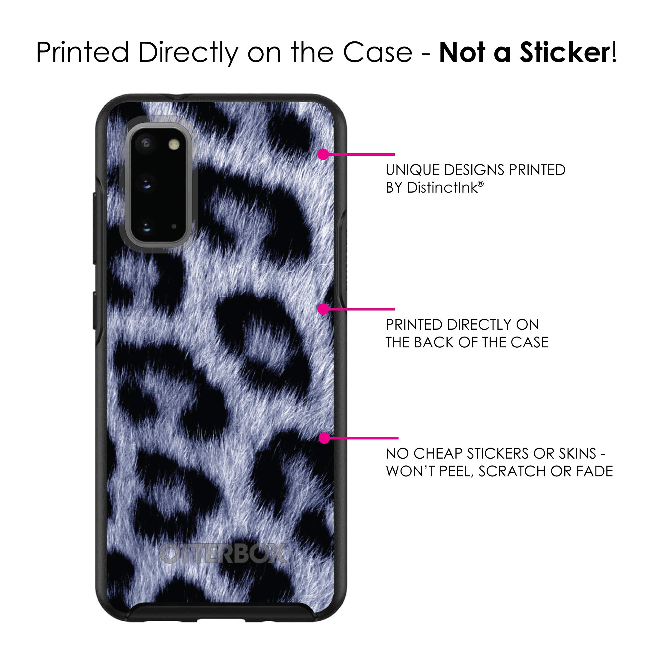 DistinctInk Protective Case for Samsung Galaxy S20+ & S20+ 5G (6.7 Inch) - Shockproof Slim Cover with Blue Black Leopard Print - Durable Alternative to OtterBox Symmetry - Perfect for Work, Travel & Everyday Use