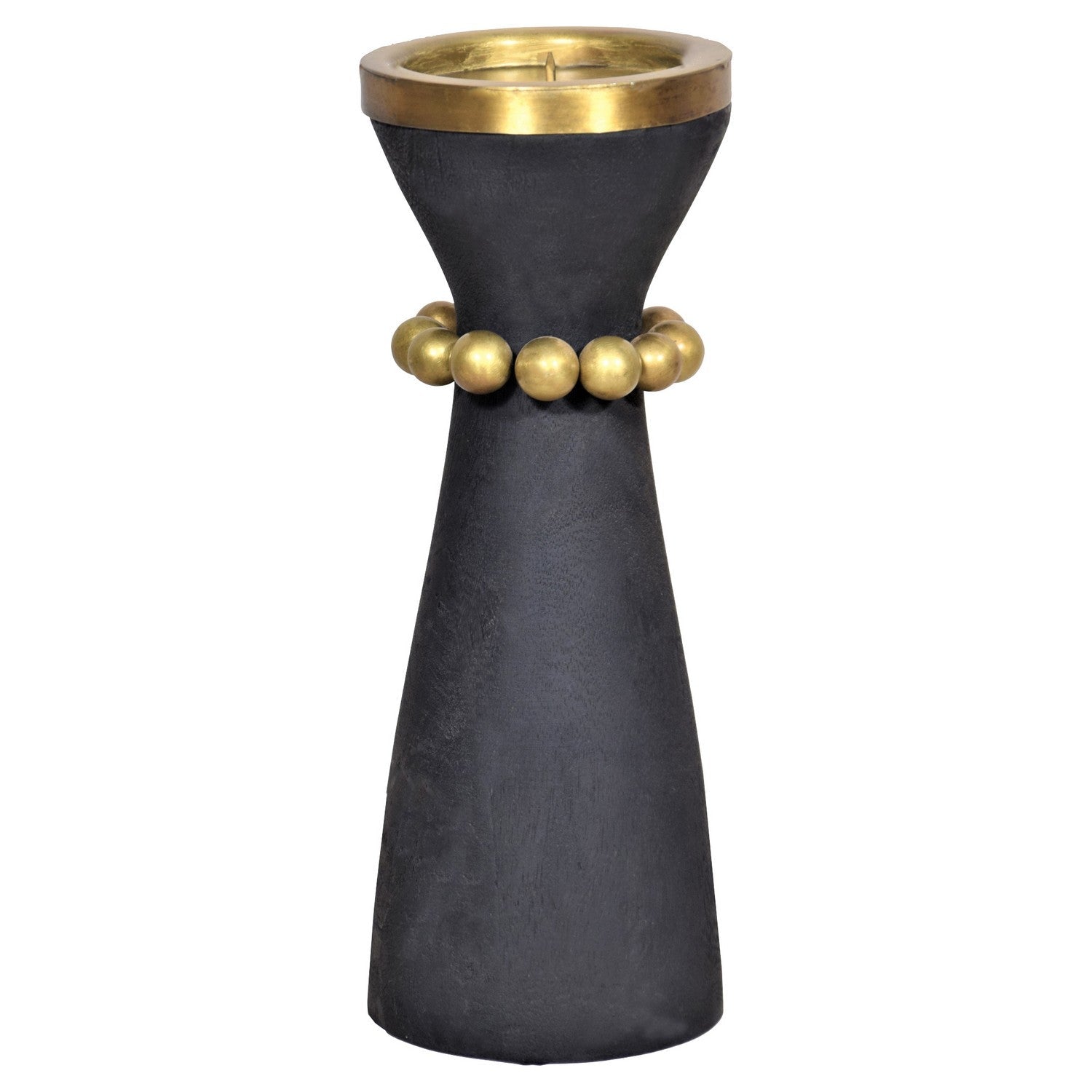 Cyan Design 11515 Parvati Candle Holder - Antique Brass & Black Finish, Medium Size for Home Decor, Table Centerpiece, or Wedding Decorations