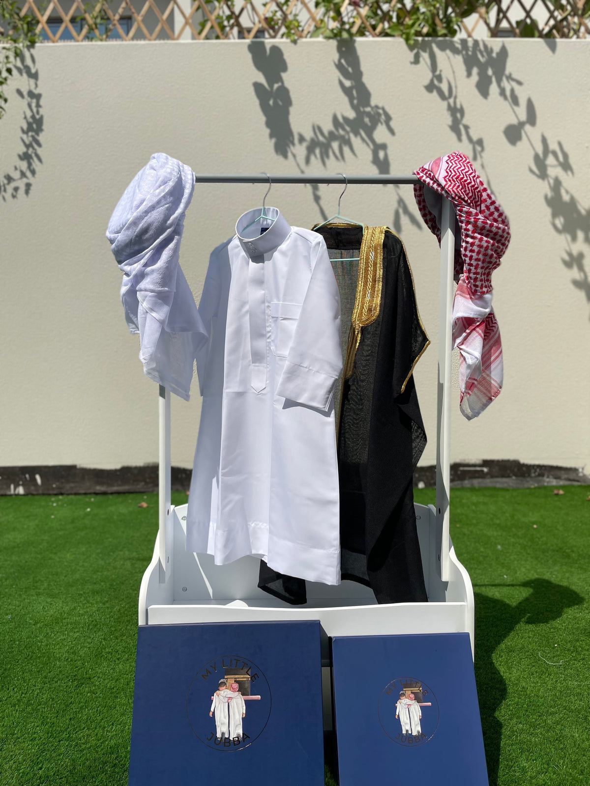 Premium Baby Boy Thobe Gift Set - Black Bisht for 0-12 Months | 4-Piece Islamic Outfit for Newborns & Infants | Perfect for Eid, Aqiqah & Special Occasions