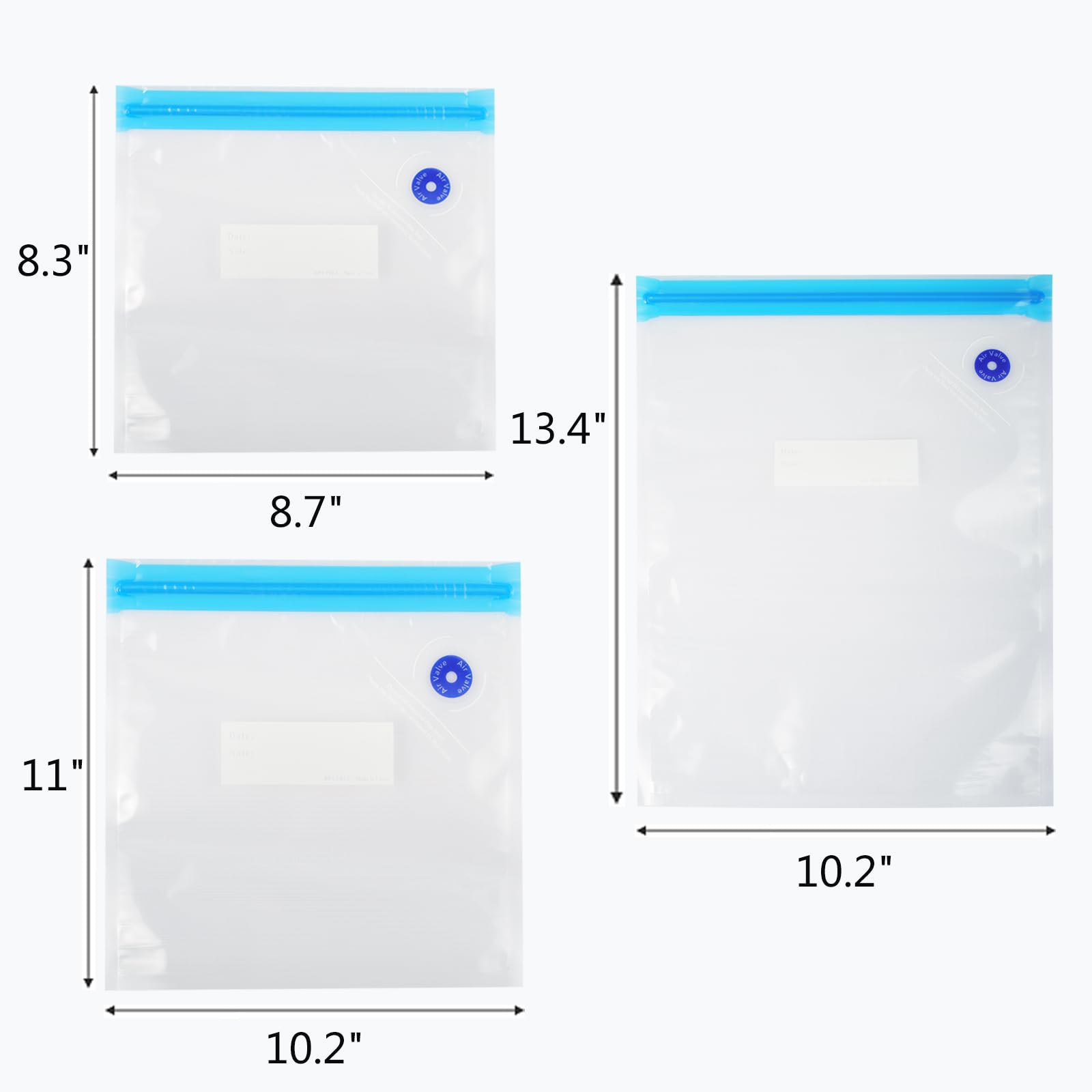 Reusable Vacuum Sealer Bags 29-Pack - 3 Sizes Sous Vide Bags with 2 Sealing Clips for Anova & Joule Cookers | Perfect for Meal Prep, Sous Vide Cooking & Food Storage | BPA-Free, Durable Kitchen Essentials