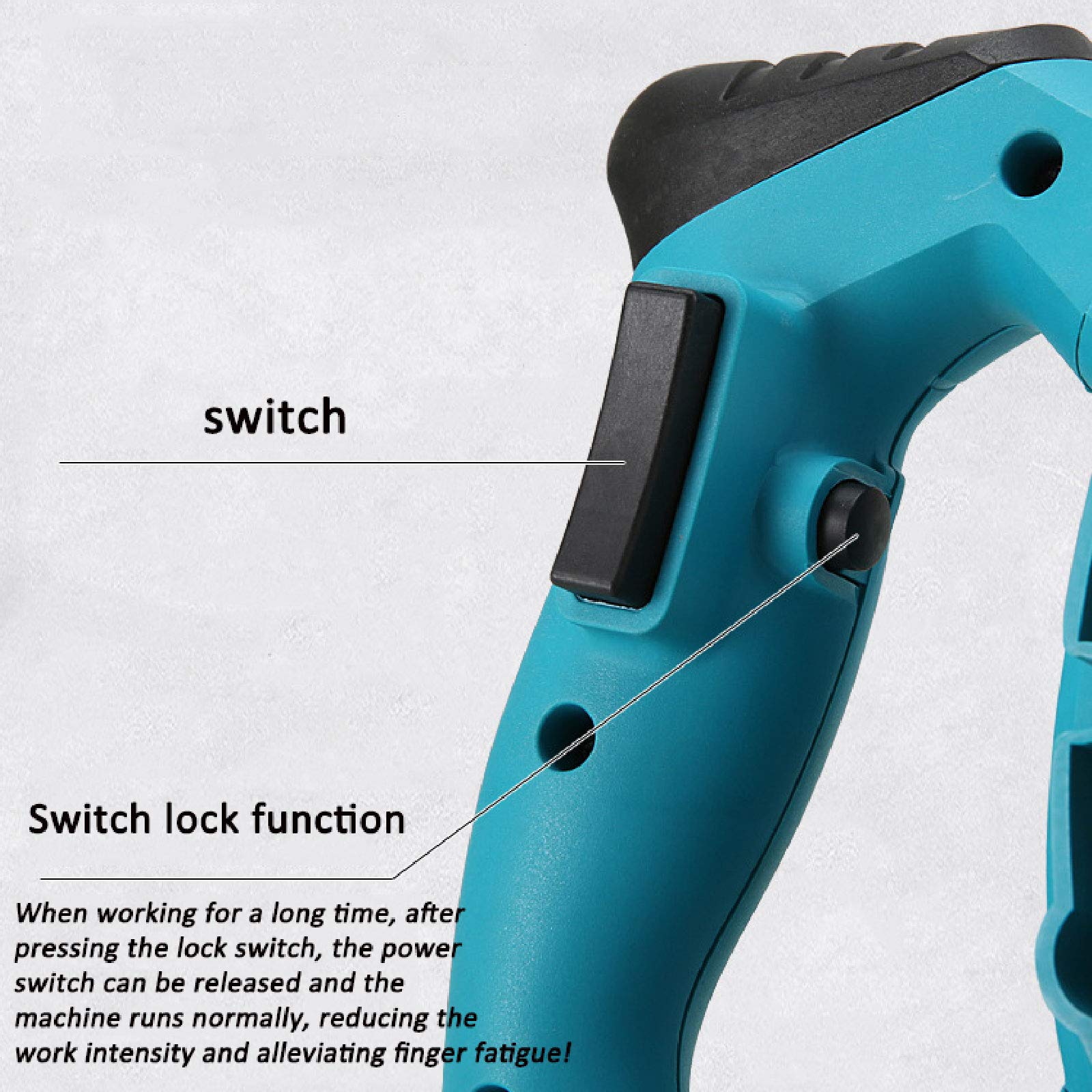2100W Electric Paddle Mixer with Safety Switch - M14 Pole 60cm Handheld Cement Stirrer for Plaster, Paint, Mortar & Glue Mixing - Blue 220V - Perfect for DIY Home Renovation & Construction Projects