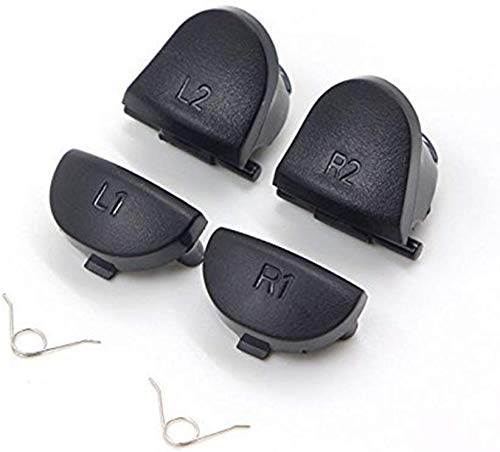 Original PS4 Controller Repair Kit - DualShock 4 L1 R1 L2 R2 Trigger Springs, 2 Thumbsticks, 2 Silicone Caps, 2 Springs, Screwdriver & Conductive Pads - Fix Stick Drift & Button Issues for Sony PlayStation 4 (Perfect for DIY Repairs & Controller Maintenance)