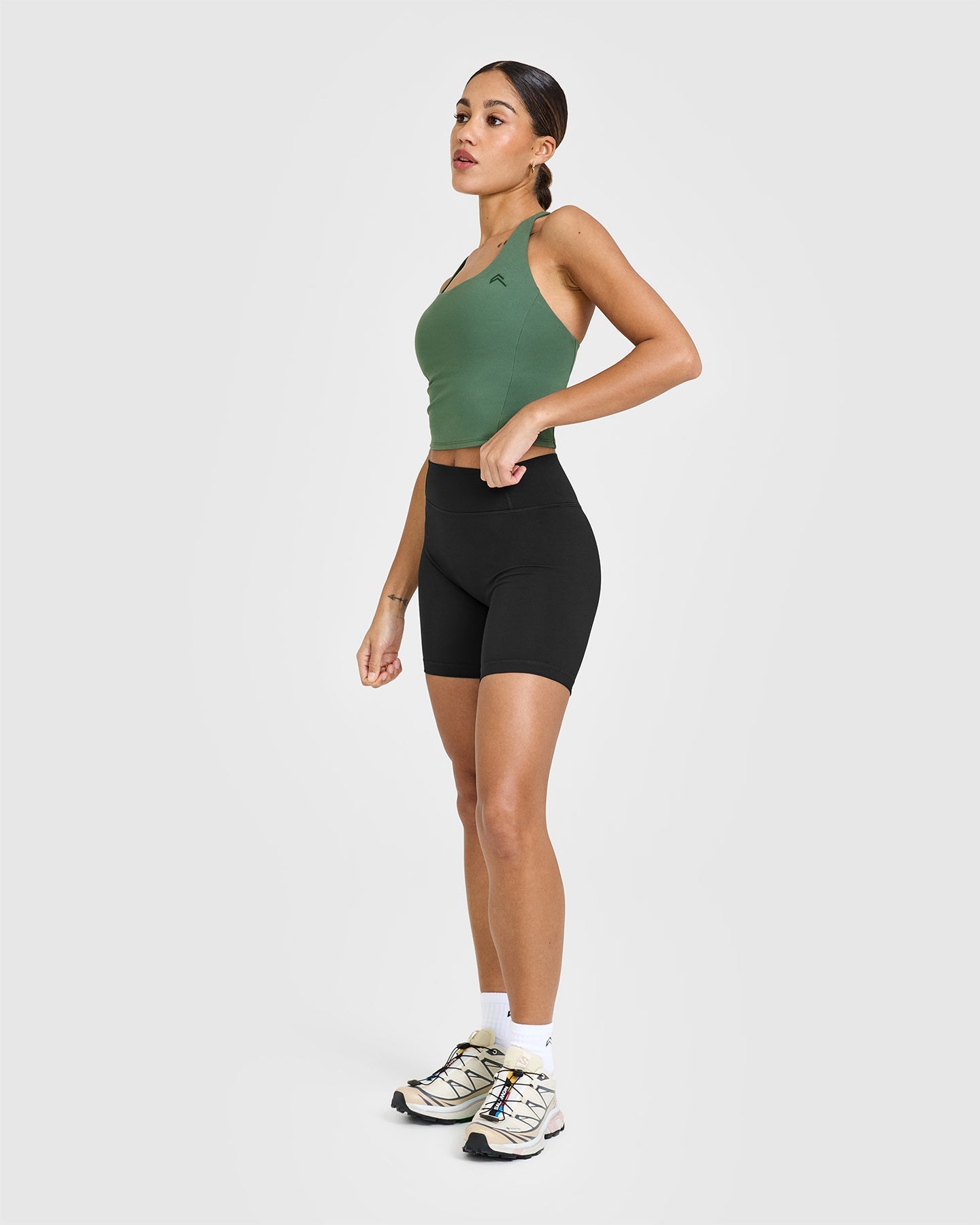Timeless Square Neck Mid Vest for Women - Earth Green | Casual Summer Layering Piece for Outfits, Beach Cover-Up, and Boho Style