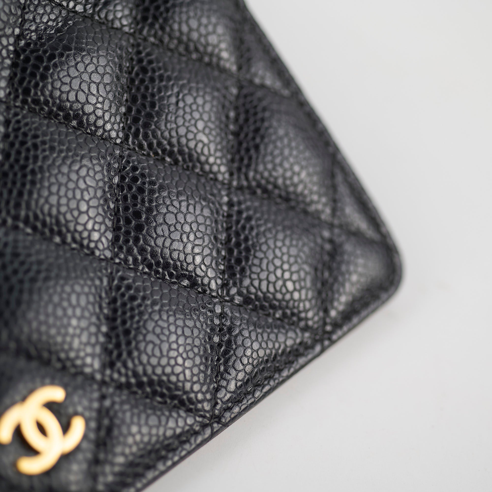 Chanel Caviar Leather Long Fold Wallet for Women - Black Luxury Designer Wallet for Everyday Use & Special Occasions