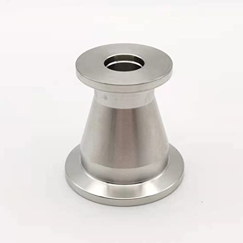 ARVCAOU 304 Stainless Steel Vacuum Conical Reducer Flange Adapter - KF25 to KF10 Size for Laboratory, HVAC & Industrial Vacuum Systems