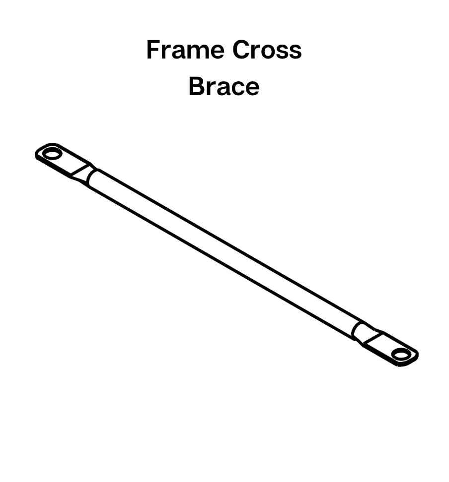 AIP 105a Frame Cross Brace - Heavy Duty Metal Support for Furniture, Shelving & DIY Projects | Perfect for Home, Office & Workshop Use