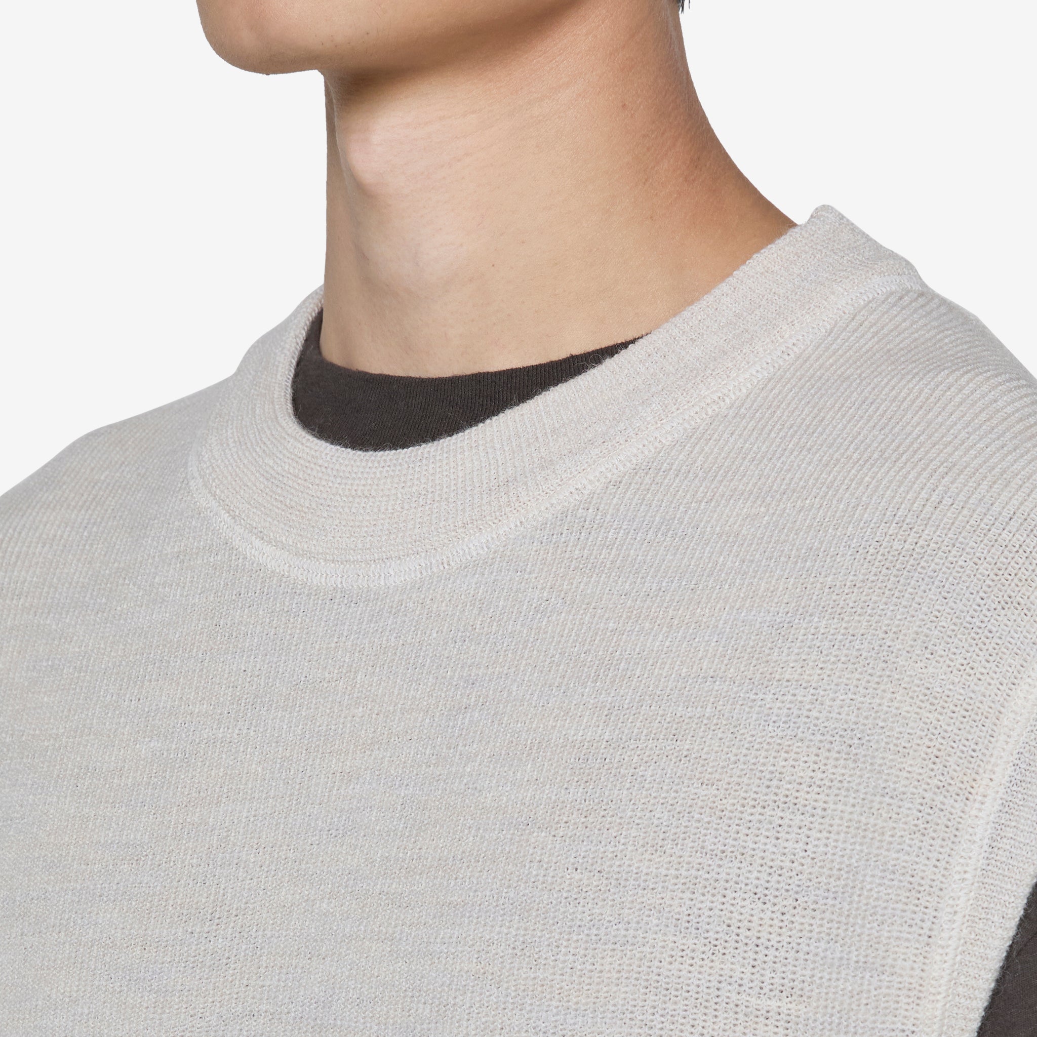 MHL. Crew Neck Slipover Chalk - Stylish Pullover Sweater for Men & Women | Perfect for Casual Wear, Office & Outdoor Activities