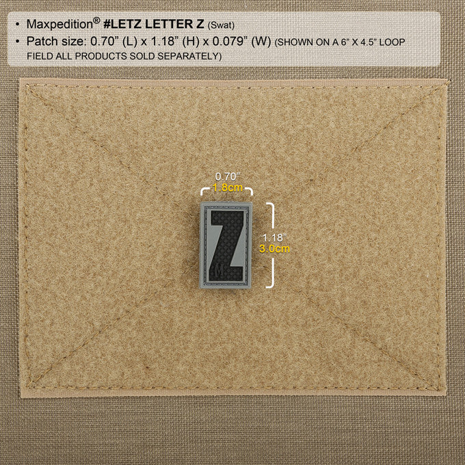 Custom Letter Z Morale Patch - Embroidered Iron-On Patch for Military, Tactical & Outdoor Gear - Perfect for Jackets, Backpacks & Hats