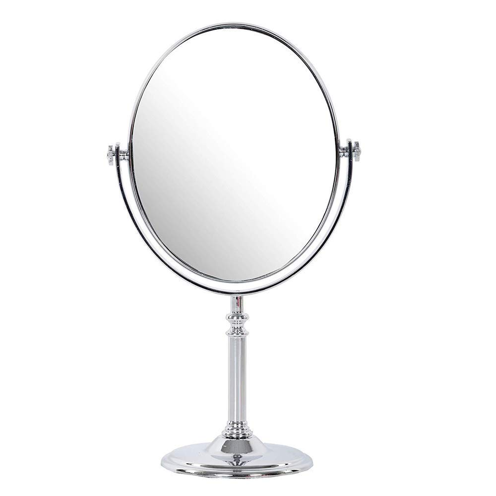 AASTIK 5X Magnifying Mirror - Large Two-Sided Swivel Vanity Mirror with Chrome Frame for Makeup & Skincare | Perfect for Bathroom, Dressing Table & Travel