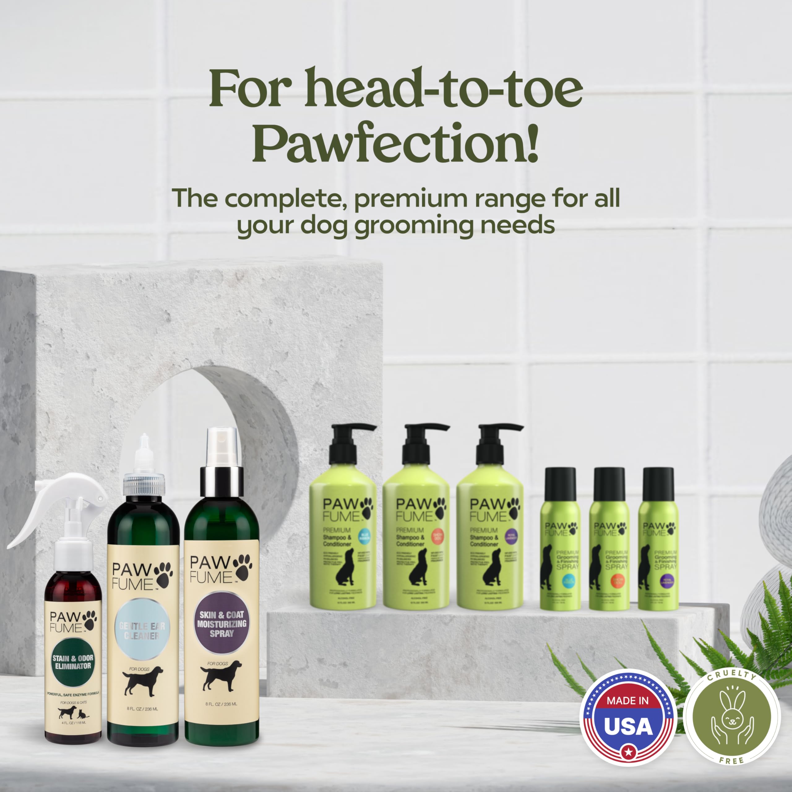 Pawfume Dog Skin & Coat Moisturizing Spray - Leave-In Conditioner for Dry & Itchy Skin Relief - Hydrating Lotion for Dogs - 4 Pack - Perfect for Grooming, Post-Bath Care & Daily Skin Maintenance