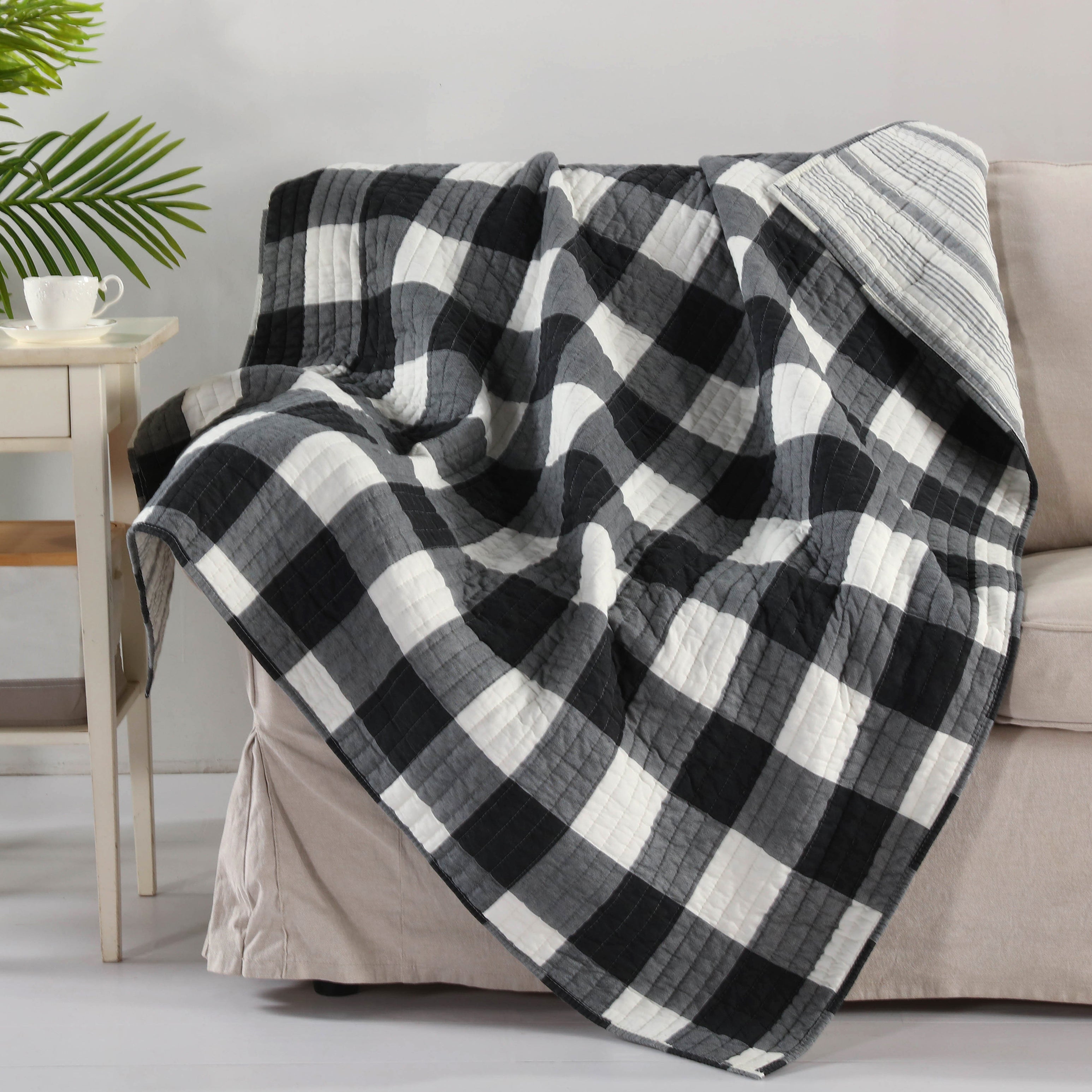 Camden Quilted Throw Blanket - Soft & Cozy Bedspread for Couch, Bed, Sofa - Perfect for Winter Warmth & Home Decor