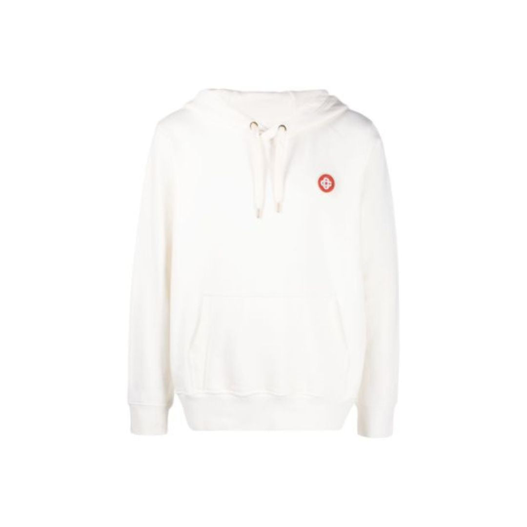 Casablanca Diamond Embroidered Patch Relaxed Hoodie - Women's Fashion Streetwear Sweatshirt | Perfect for Casual Outings, Street Style & Loungewear