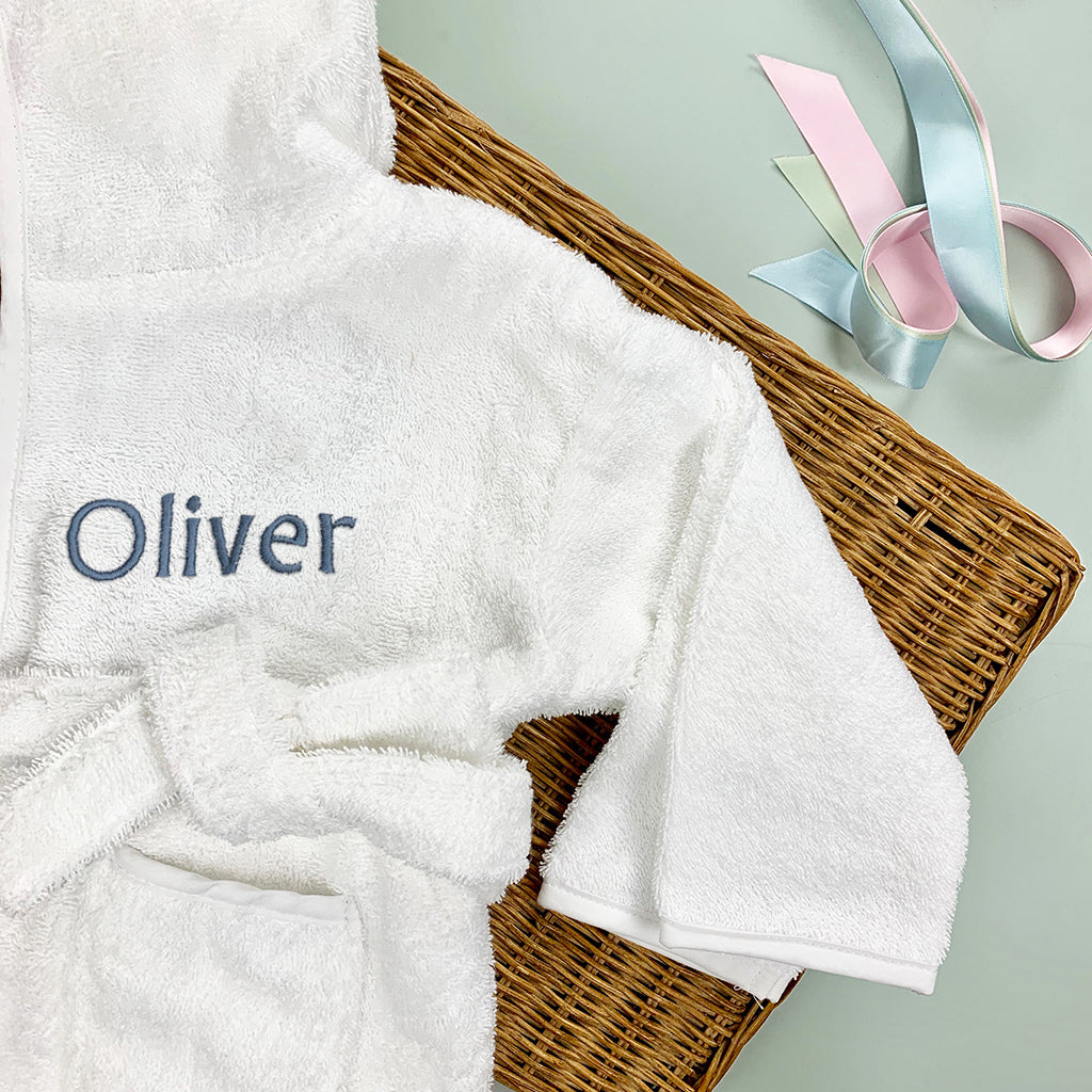Personalized Baby Bathrobe for 1-2 Year Olds - Soft & Cozy Blue Hooded Robe for Toddlers - Perfect for Bath Time, Spa Days & Snuggling at Home