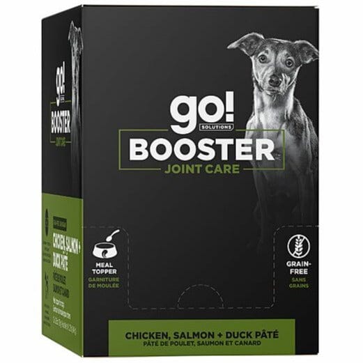 Go! Solutions Booster Joint Care Chicken, Salmon & Duck Pate Dog Food Topper - Supports Mobility & Joint Health - Perfect for Senior Dogs & Active Pets