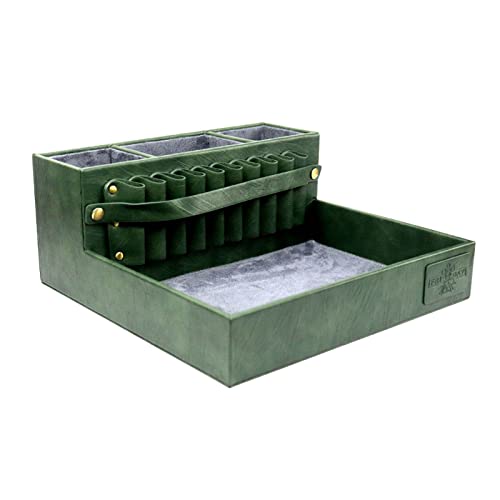 AMLESO Green Hairdressing Scissors Storage Box Organizer - Professional Electric Hair Clipper Case for Salon & Home Barber Use