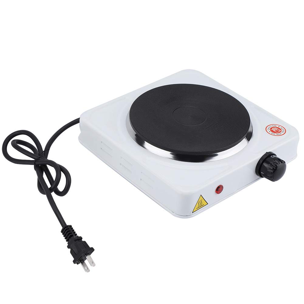 Mini Electric Stove 1000W - Portable Countertop Infrared Burner for Tea, Coffee & Milk - Energy Saving & Safe Household Appliance (US Plug, White) - Perfect for Dorms, Offices & Small Kitchens