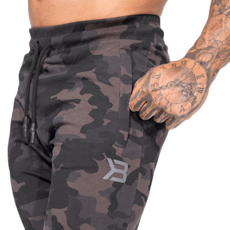 Better Bodies Tapered Joggers V2W - Dark Camo Workout Pants for Men & Women | Comfortable Athletic Running Pants for Gym, Yoga, and Casual Wear