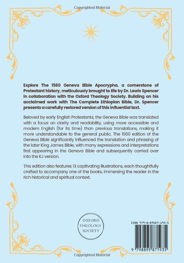 The Geneva Bible Apocrypha 1560 (Illustrated) - Complete Original Apocryphal Scriptures with Enoch, Esdras, Maccabees & Lost Orthodox Bible Writings | Historical Biblical Study, Christian Theology Research & Scripture Collection