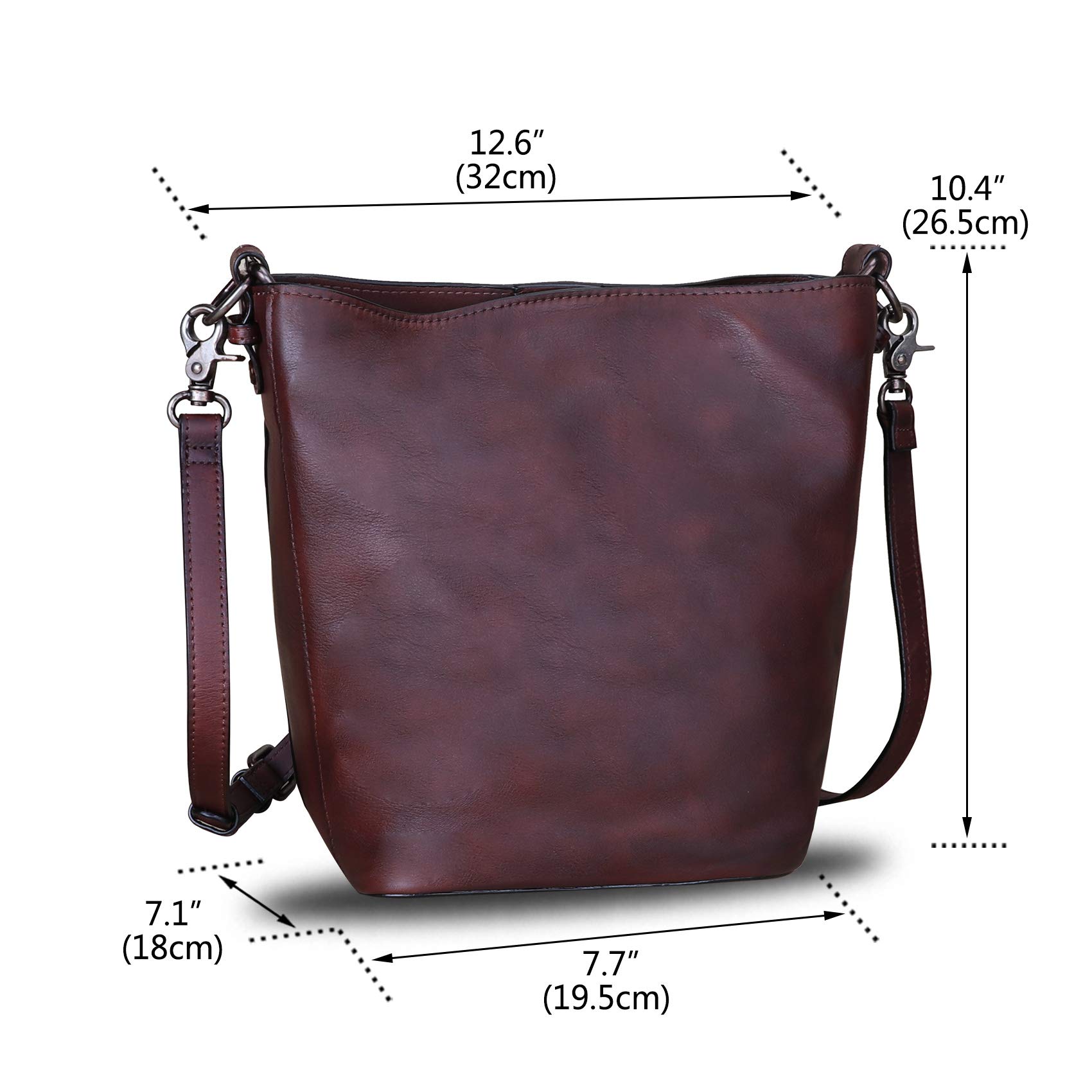 Genuine Leather Shoulder Bag for Women - Top Handle Satchel, Crossbody Tote Purse - Perfect for Work, Travel & Everyday Use