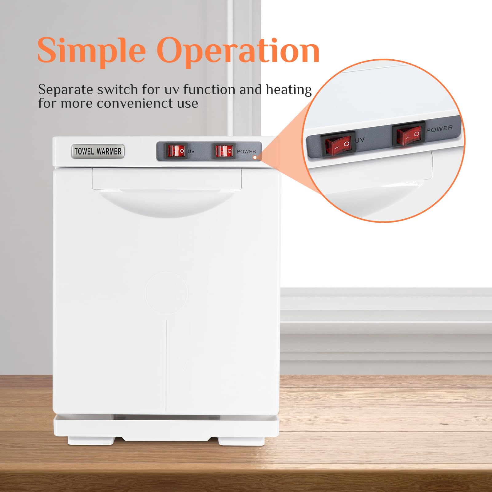 Winado 5L Professional Towel Warmer & Heater - Small Hot Towel Cabinet for Beauty Salon, Spa, Massage Office & Bathroom - White | Fast Heating, Energy Efficient, Perfect for Facial Treatments & Relaxation