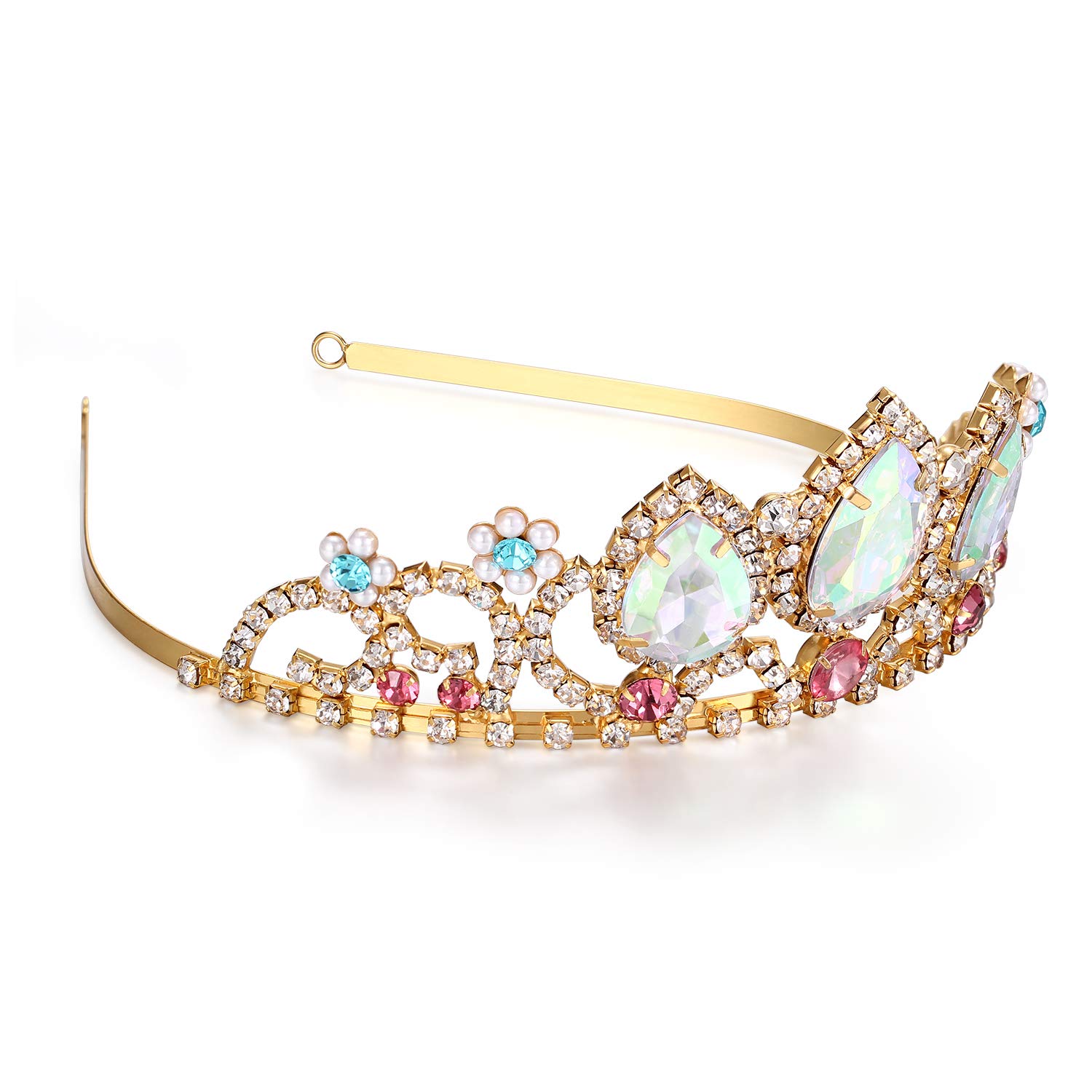 Vinjewelry Princess Crown Hair Tiara - Elegant Crystal Bridal Wedding Headband for Girls, Halloween Cosplay, Pageant & Birthday Gifts | Perfect for Weddings, Parties, Costume Events & Special Occasions