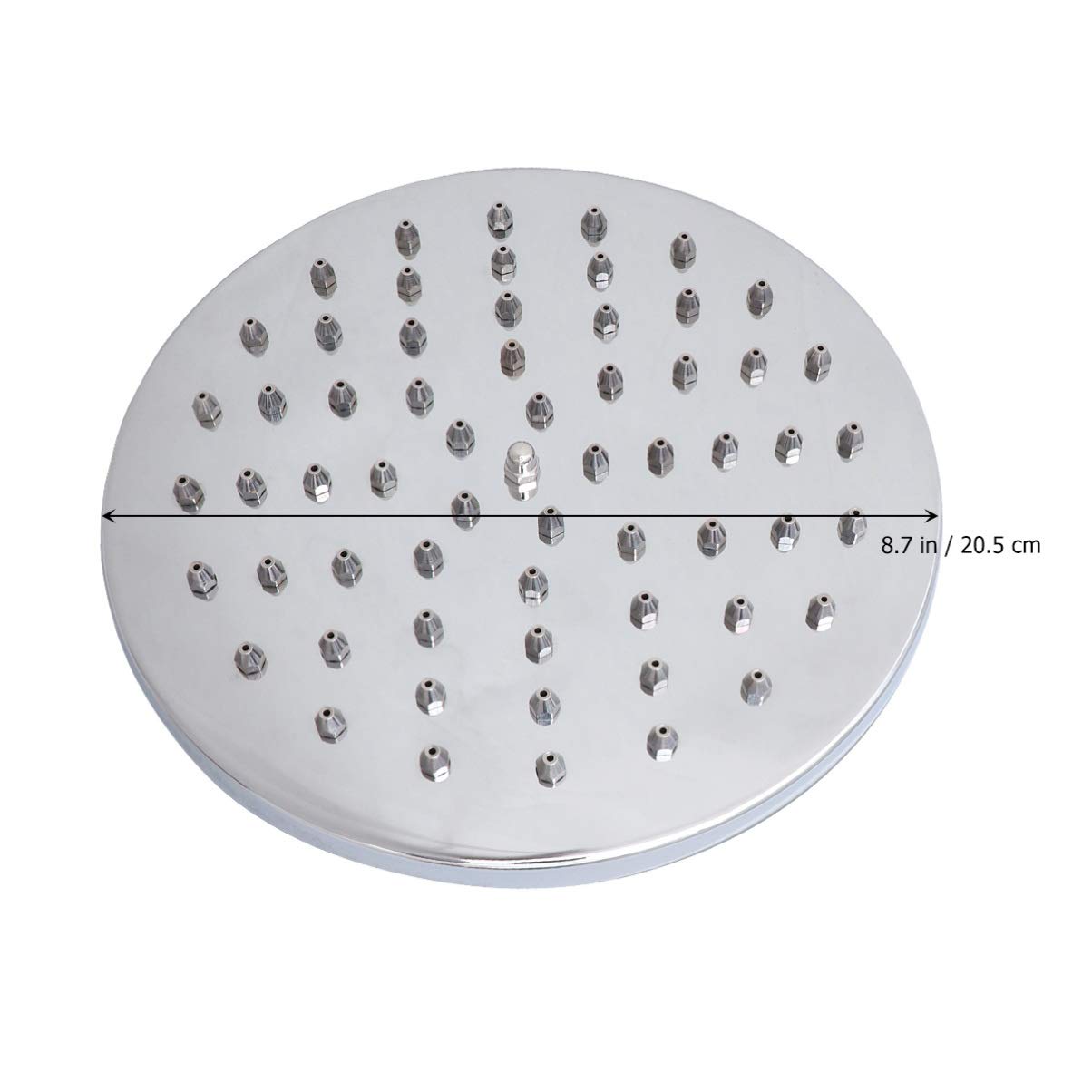 High Pressure 8-Jet Rainfall Shower Head - Stainless Steel Bathroom Spray with Boost Technology for Powerful Water Flow | Perfect for Spa-Like Relaxation & Water Conservation
