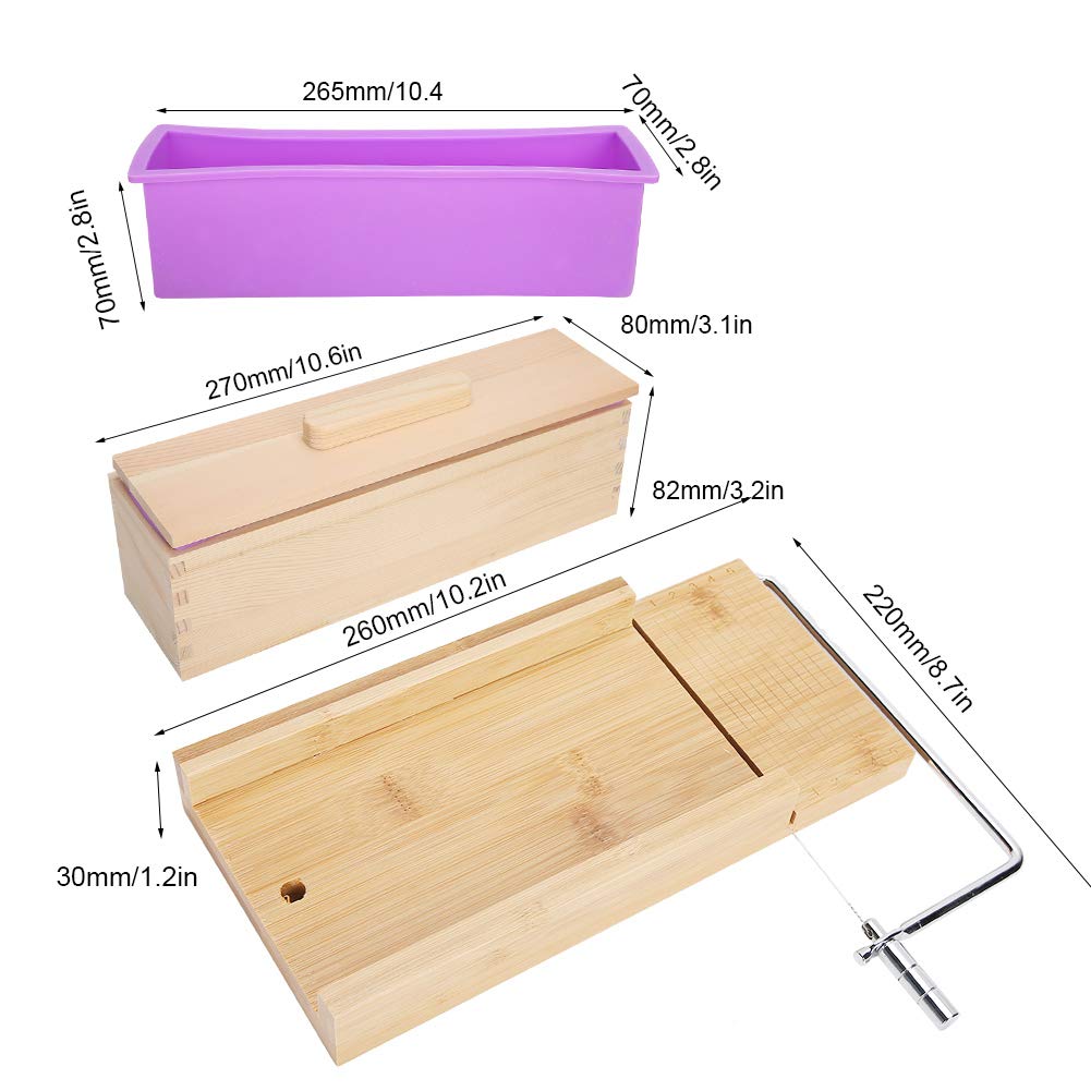OUKENS 900ml Non-Stick Baking Soap Mold Set - Handmade Soap Cake & Bread Making Mold with Wire - Perfect for DIY Soap Making, Candle Crafting & Home Baking