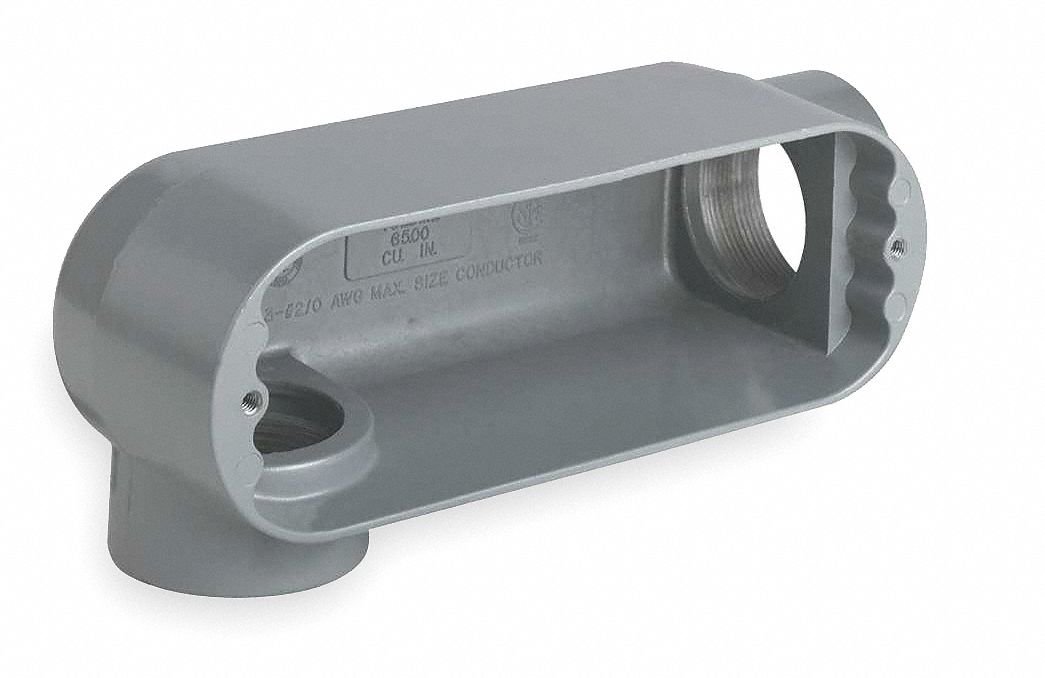 Iron Conduit Outlet Body - LR Style, Threaded Flat Back for Electrical Wiring - Perfect for Commercial & Industrial Conduit Installations