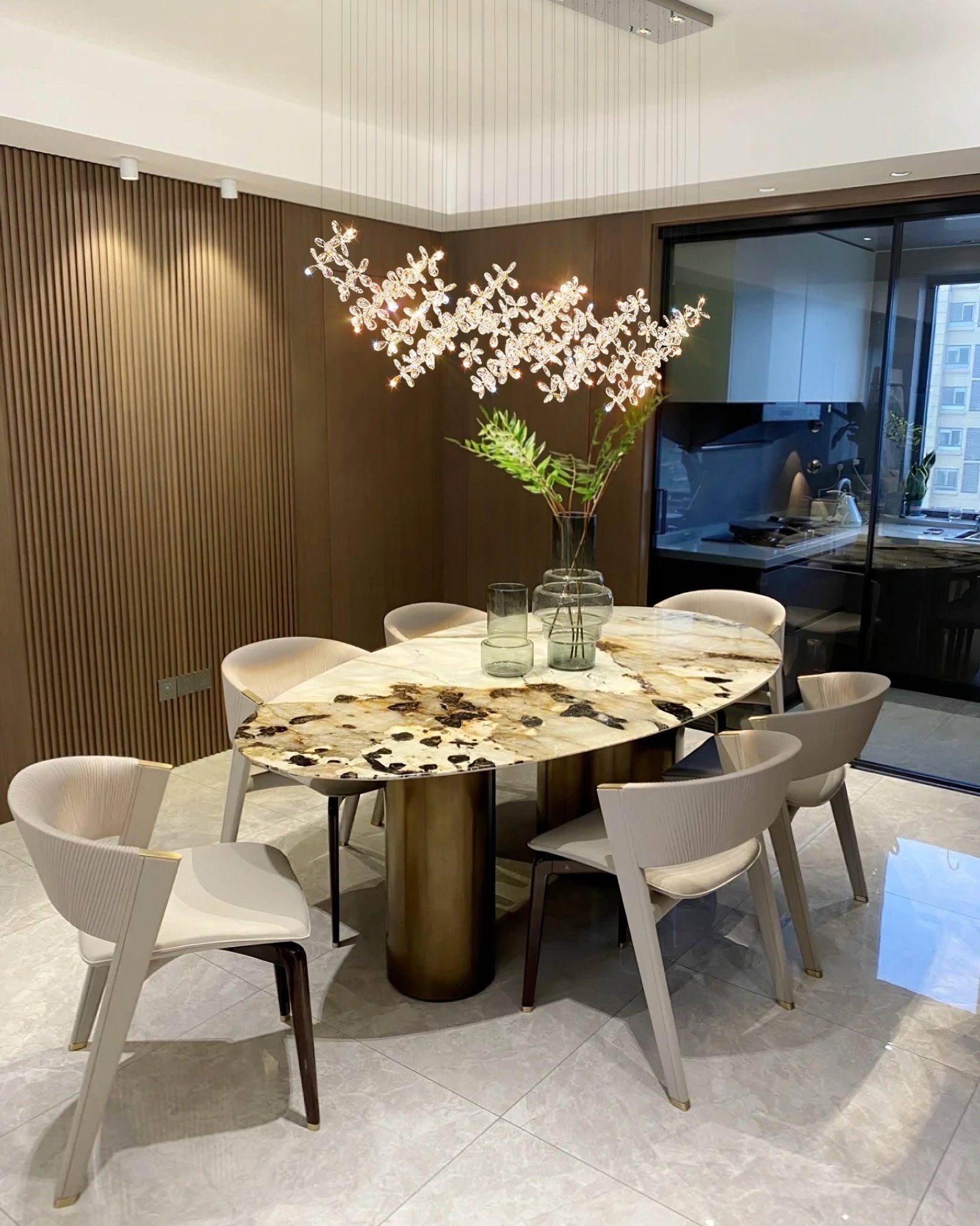 Elegant Floating Butterfly Chandelier - Crystal Ceiling Light Fixture for Bedroom, Dining Room & Wedding Decor - Romantic Home Lighting Solution